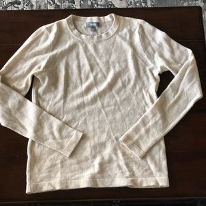 Oatmeal cashmere sweater from Neiman Marcus